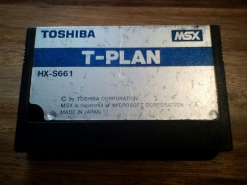 T-plan  , De Toshiba Para Msx 8bits, Rare!, Japón ,1984!