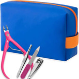 Necessaire Bolsa Organizador + Kit Manicure Unha Bonita Lixa