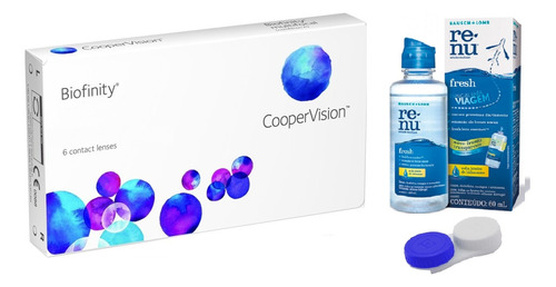 Lente De Contato Biofinity Incolor Com Grau + Estojo