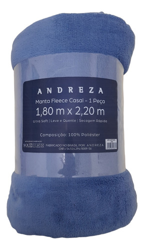 Cobertor Manta Casal Mantinha Fleece 1,80x2,20m Extra Macio