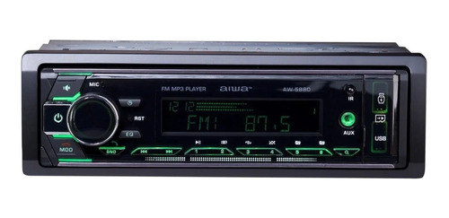 Radio Auto 1 Din Bluetooth Usb X2 Radio Fm Aiwa / Aw-5880t 