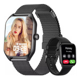 Filiekeu Smartwatch Glucosa Llamada Bluetooth Deportivo Impermeable 2 Strap Reloj Inteligente Mujere Hombre Negro