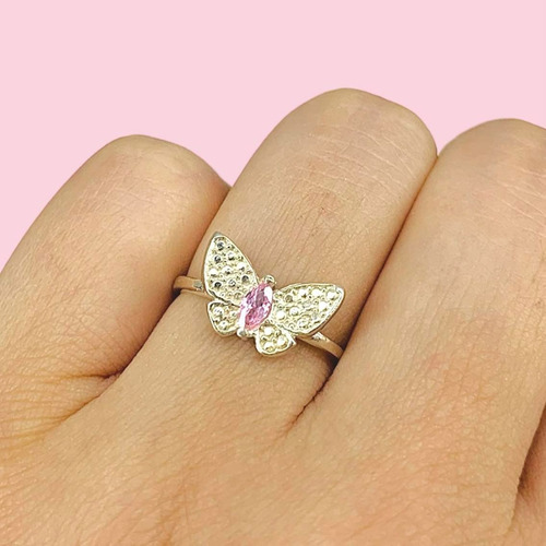 Anillo Mariposa Con Cubic Ideal Regalo De Plata 925 Ap 467