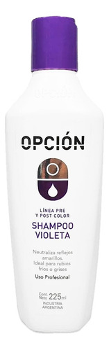 Opcion Shampoo Violeta X225 Ml.