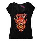 Remera Mujer Anthrax M 16 Dtg Premium