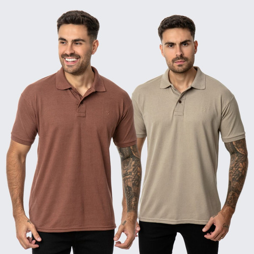 Kit 2 Camisas Masculinas Polo Piquet Alta Qualidade