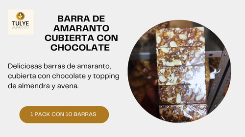 Barras De Amaranto Cubiertas De Chocolate