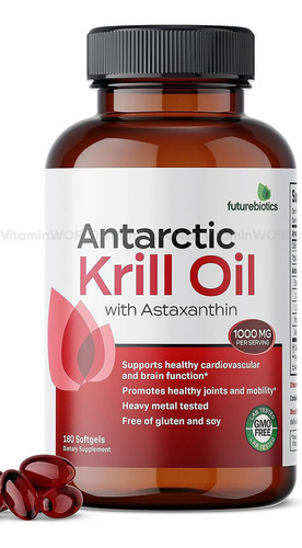 Futurebiotics Aceite Krill Antartico 1000 Mg 180sg Oil Krill Sabor Sin Sabor