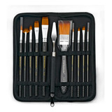 Kit De Pinceles De Pintura Transon Con Estuche 11 Piezas