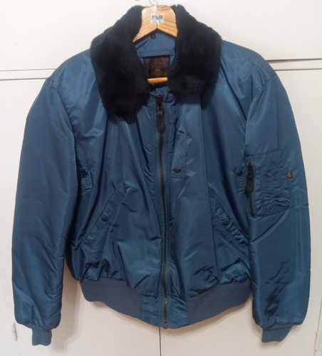 Campera Impermeable Azul Marca Alpha Industries Modelo B-15 