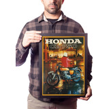 Quadro Decorativo Propaganda Moto Antiga Honda Cb 750