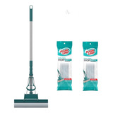 Kit Mop Rodo Mágico Limpeza Geral Plus + 2 Refil Flash Limp