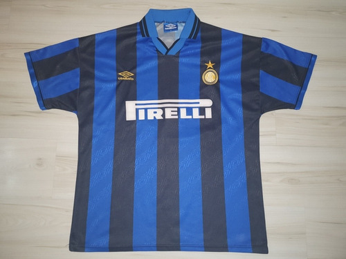 Rara Camisa Da Inter De Milão 1996 Umbro #6 Roberto Carlos