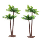 2 Mini Coqueiro Arvore Decorativo Artificial Terrario 17cm