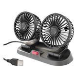 Ventilador Doble Auto Coche Portátil Potente 2 Velocidades