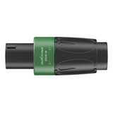 Conector Hembra De Speakon De 4 Polos Verde Roxtone