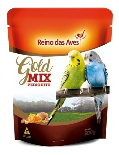 Periquito Gold Mix 500g - Reino Das Aves Alimento