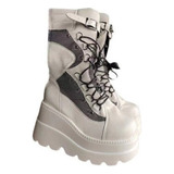 Botas Plataforma Goticas Driver Boots Con Tachuelas Punk Mod