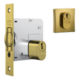 Fechadura Externa Rolete Porta Pivotante 1005 Gold Stam