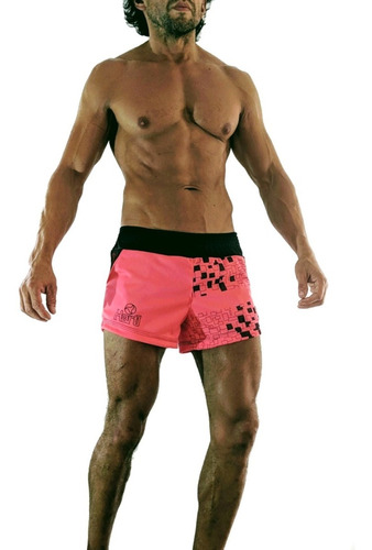 Id482 Mini Short Entallado Pantalon Corto Hartl Fucsia Fluo