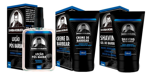 Kit Completo Para Barbear Shaving Gel Creme, Loção Pós Barba