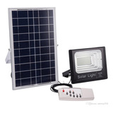 Foco Led Solar 100w Luminaria + Control Remoto Y Panel