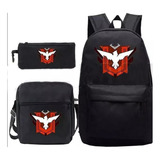 Mochila Free Fire Garena Para Niños, Conjunto De D, 3 Piezas