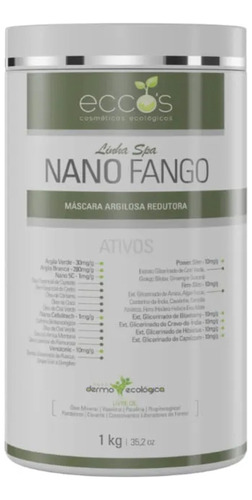 Nano Fango- Creme Argiloso De Massagem Modeladora 1kg Eccos