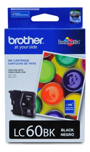 Cartucho De Tinta Brother Lc60 Bk Color Negro