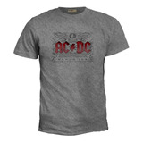 Camiseta Estampada Hombre Ac  Dc Rock Meta Igk