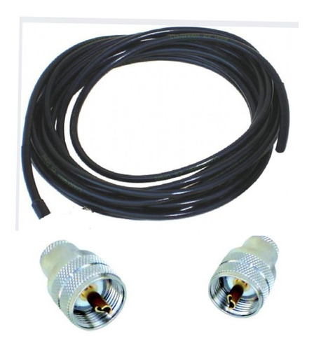 Kit Cabo Coaxial Rg58 Data Link Px Py 2 Conector 5,5 Metros 