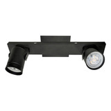 Aplique 2 Luces Dicroica Barral Riel Spots + Dicro 6w Led