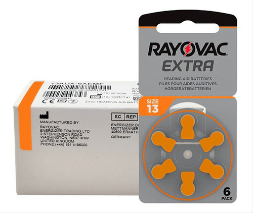 Pilas Rayovac Extra 13 Para Audífonos - Caja X 60 Pilas