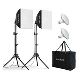 Kit De Iluminación Softbox, 2 Equipos De Estudio De Fotograf