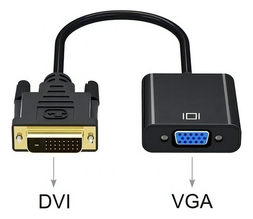 Conversor Adaptador Macho Dvi-d Para Vga Fêmea Ativo 15 Pin 