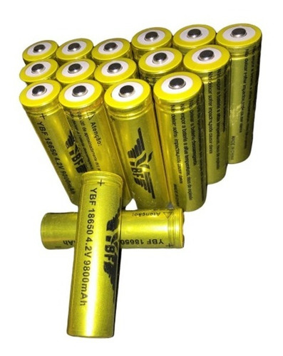 Kit 2 Bateria Recarregável 18650 9800mah 4.2v Lanterna Laser