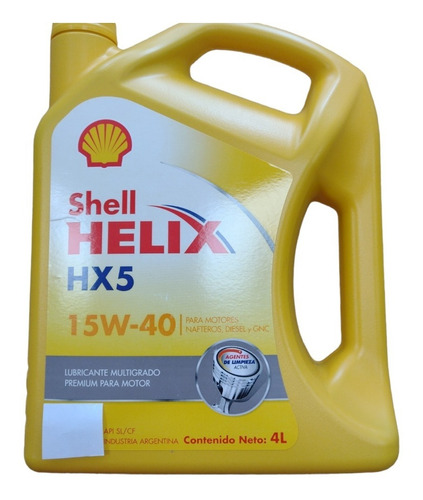 Aceite Shell Hx5 Multigrado 15w-40 4 Litros