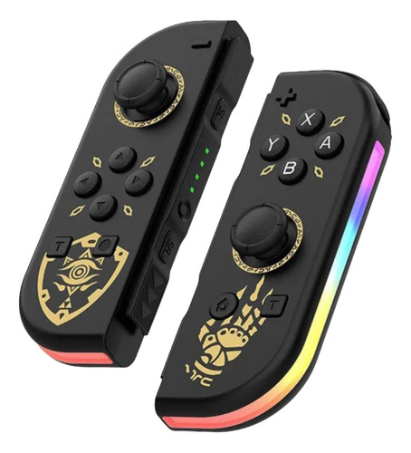 Set Par Joycons Luz Led Rgb Control Inalámbrico Para Switch