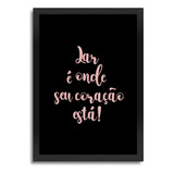 Quadro Para Sala Quarto Casal Frases Rose Gold Casa 45x33 A3