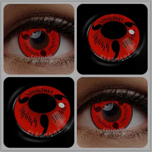 Lentes De Contacto Sharingan Cosplay