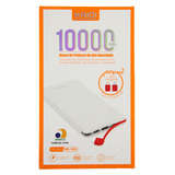 Carregador Portátil Kaidi Power Bank 10.000mah + Adaptador Cor Branco