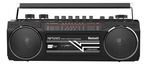 Riptunes Cassette Boombox, Retro Bluetooth Boombox, Casete