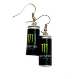 Aretes Juveniles En Forma Monster Energy , Estilo Kawaii