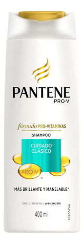Shampoo Pantene Pro-v Cuidado Clásico En Botella De 400ml Por 1 Unidad