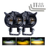 Par Luces Led Auxiliares Faros De Lupa Para Auto Moto