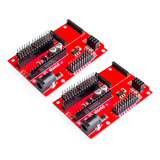 2x Módulo Nano Io Shield Com Slot Xbee Nrf24l01 Arduino