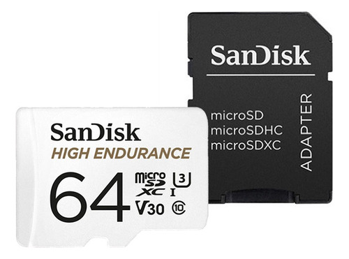 Sandisk Tarjeta Memoria Altamente Durable 64gb + Adaptador