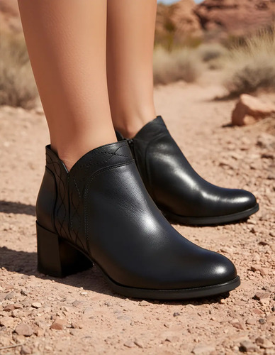 Flexi Botin Negro Para Mujer Cod 136077
