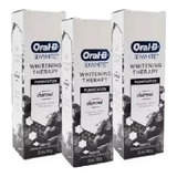 Kit De 3 Pastas Dentales 3d White Charcoal Oral B