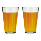 Jogo 2 Copo Americano Vidro Long Drink 450ml Cristal Nadir